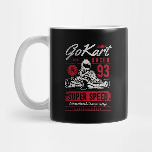 Vintage Go Kart Racer Super Speed by printjobz